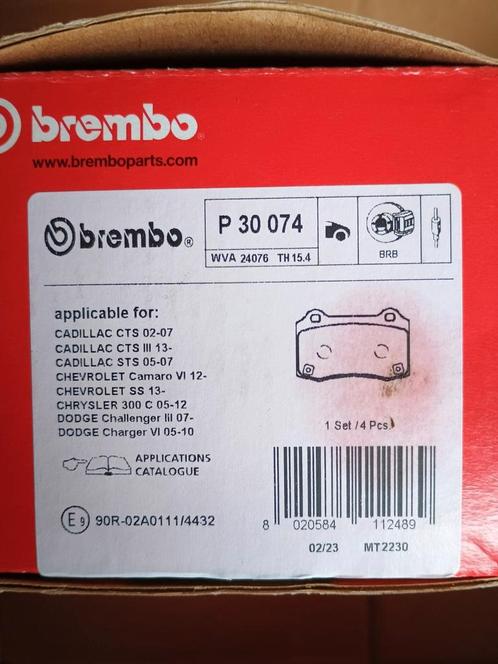 Remblokken achter Jeep Grand Cherokee WK/WK2 Brembo P 30 074, Auto-onderdelen, Remmen en Aandrijving, Jeep, Nieuw, Ophalen of Verzenden