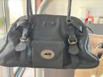 Handtas zwart gekorreld leder Nathan, Handtassen en Accessoires, Tassen | Damestassen, Ophalen, Gebruikt, Zwart, Handtas