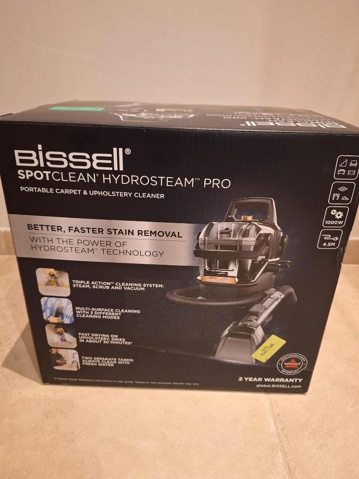 BISSELL SpotClean HydroSteam Pro Draagbare stoomreiniger, Elektronische apparatuur, Stofzuigers, Nieuw, Waterstofzuiger, Minder dan 1200 watt