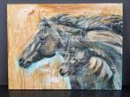 Sxhilderij paarden door Mk Art, Antiek en Kunst, Ophalen