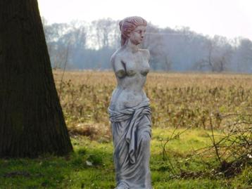 venus beeld op sokkel, Tuin en Terras, Ophalen of Verzenden, Nieuw, Steen