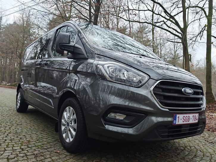 Transit custom, automaat dubbel cabine,170 pk, lichte vracht, Auto's, Ford, Particulier, Transit, ABS, Achteruitrijcamera, Adaptieve lichten