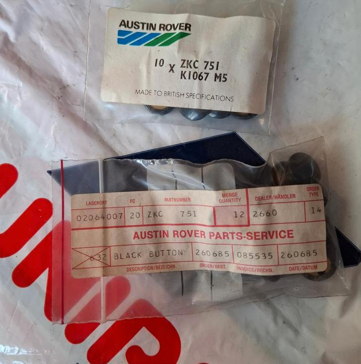 LOT Soquets +Boutons CAPOTE Cabrio TRIUMPH SPITFIRE Mk5 NEUF, Auto-onderdelen, Interieur en Bekleding, Triumph, Nieuw, Ophalen of Verzenden