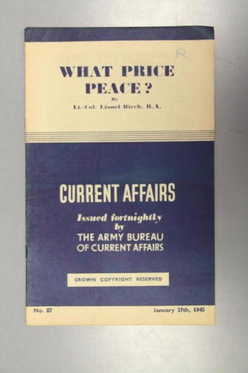 ARMY BUREAU of CURRENT AFFAIRES 1945 ABCA, Boeken, Oorlog en Militair, Gelezen, Algemeen, Tweede Wereldoorlog, Verzenden