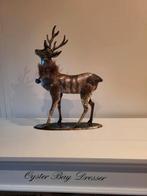 HEEL MOOI HERT MET METAAL EN IMITATIELEER, Huis en Inrichting, Ophalen of Verzenden, Zo goed als nieuw