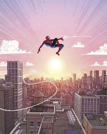 Spiderman Behang Air Swing - 200 x 250 - Gratis Verzending beschikbaar voor biedingen