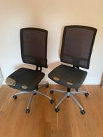 Deux chaises de bureau noires à roulettes, Enlèvement, Utilisé