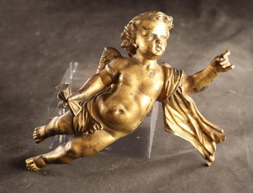 19e eeuwse bronzen cherubijn, Antiek en Kunst, Kunst | Beelden en Houtsnijwerken, Verzenden