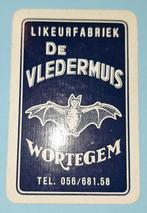 Speelkaart Wortegem – Likeurstokerij Defoirdt, blauw_138, Verzamelen, Speelkaarten, Jokers en Kwartetten, Ophalen of Verzenden