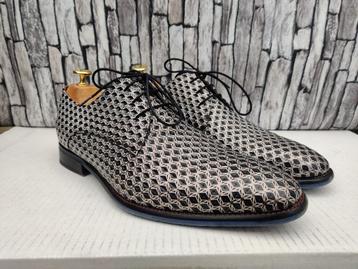 Floris van Bommel grijs/zwarte herenschoenen - Mt 42,5 beschikbaar voor biedingen