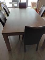 Eiken livingtafel + 6 stoelen, Huis en Inrichting, Tafels | Eettafels, Ophalen