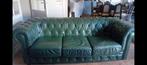Chesterfield salon, Huis en Inrichting, Zetels | Zetels, Ophalen, Gebruikt, Leer, Rechte bank