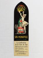 Oude bladwijzer Spa Monopole (1950's) - In perfecte staat !, Verzamelen, Ophalen of Verzenden, Zo goed als nieuw, Gebruiksvoorwerp