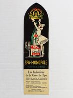 Ancien marque-page Spa Monopole (1950's) - En parfait état!, Enlèvement ou Envoi, Comme neuf, Ustensile