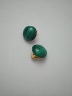 Oorbellen malachiet vintage, Overige materialen, Nieuw, Ophalen of Verzenden, Met edelsteen