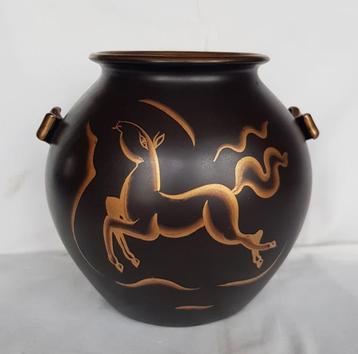 Art Deco Charles Catteau vaas paardje BOCH. beschikbaar voor biedingen