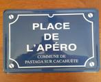 Plaque "place de l'apéro", Ophalen, Zo goed als nieuw, Reclamebord