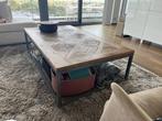 Salontafel Hout & Metaal 160 op 80, Huis en Inrichting, Tafels | Salontafels, Ophalen, 50 tot 75 cm, 50 tot 100 cm, Zo goed als nieuw