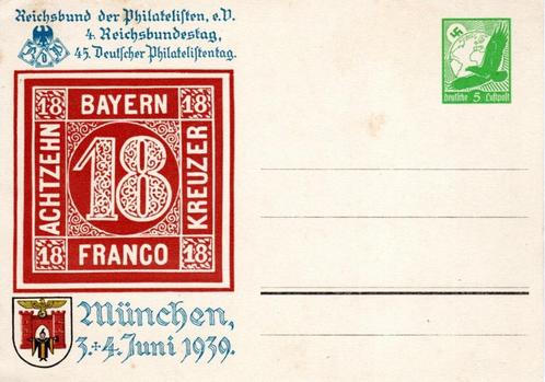 DEUTSCHES REICH :1939: Postkarte : @§ Reichsbund der Phil..., Postzegels en Munten, Postzegels | Europa | Duitsland, Postfris