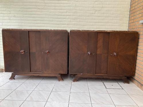 Bruine kasten marmeren blad, Huis en Inrichting, Kasten | Buffetkasten, Gebruikt, Ophalen