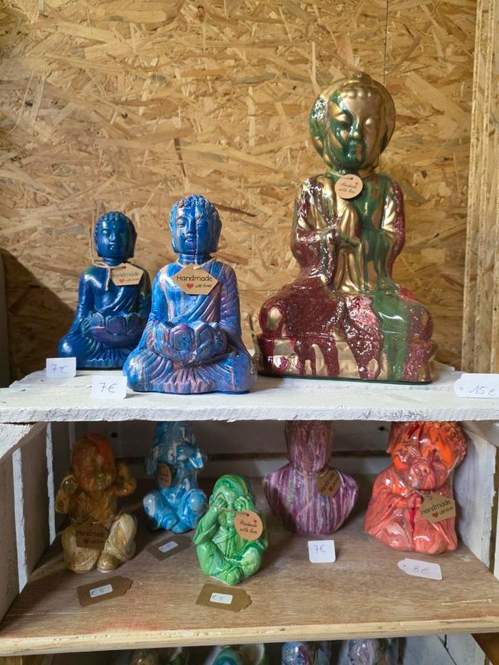 Prachtige buddhabeeldjes.prijzen 5€,7€,8€ en 15euro, Huis en Inrichting, Woonaccessoires | Boeddhabeelden, Zo goed als nieuw, Ophalen