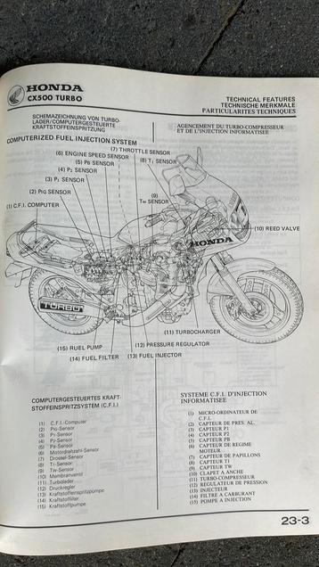 Werkplaatshandboek Honda CX500 Turbo beschikbaar voor biedingen