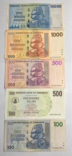 Ensemble de dollars zimbabwéens, Timbres & Monnaies, Billets de banque | Afrique, Série, Zimbabwe, Envoi