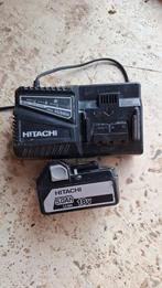 Batterij en lader van Hitachi, 18V-5Ah, Doe-het-zelf en Bouw, Ophalen, Gebruikt