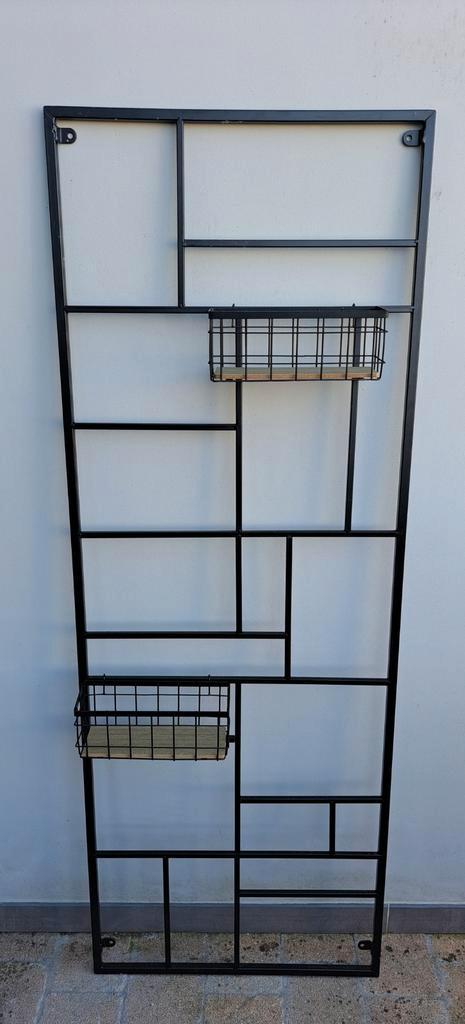 Étagère murale métallique noire Casa Modular, Huis en Inrichting, Woonaccessoires | Memoborden, Zo goed als nieuw, Overige typen