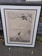 gravure signe leon danchin, Antiek en Kunst, Ophalen of Verzenden