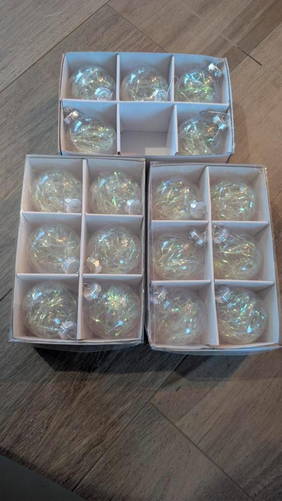 Glazen Kerstballen divers, Diversen, Kerst, Zo goed als nieuw, Ophalen