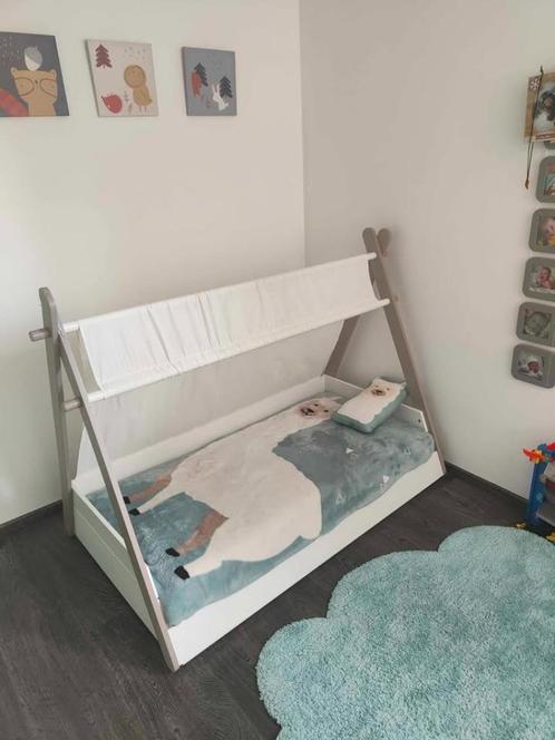 Montessori tipi totembed met kokosmatras 140x70, Kinderen en Baby's, Babywiegjes en Ledikanten, Nieuw, Ledikant, Ophalen