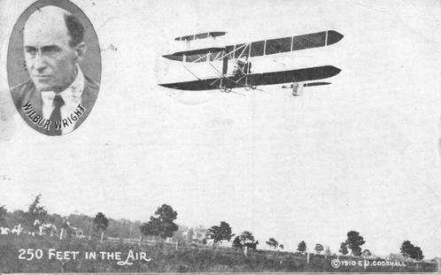 dubbeldekker - vliegtuig - luchtballon, Verzamelen, Postkaarten | Themakaarten, Gelopen, Voor 1920, Voertuig, Ophalen of Verzenden
