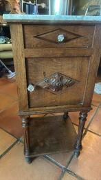 Antiek nachtkastje, Ophalen, Gebruikt, Minder dan 45 cm, 70 cm of meer