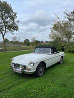 MG B cabrio 1970, Auto's, Zwart, Cabriolet, Wit, Leder