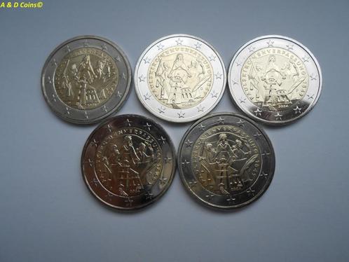 Duitsland 5 x 2 Euro 2024, Timbres & Monnaies, Monnaies | Europe | Monnaies euro, Série, 10 euros, Allemagne, Enlèvement ou Envoi