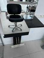 Kappersstoel + spiegel + kar op wieltjes, Ophalen