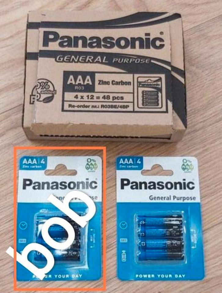 48 Panasonic R03 AAA LR03-batterijen, Audio, Tv en Foto, Accu's en Batterijen, Nieuw, Ophalen of Verzenden