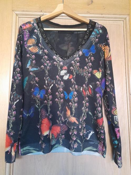 Longsleeve Vlinders - Etoile du Monde, Kleding | Dames, Topjes, Gedragen, Maat 38/40 (M), Zwart, Lange mouw, Ophalen of Verzenden