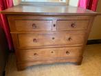 Commode ancienne en chêne 4 tiroirs Style Louis-Philippe, Ophalen, Gebruikt, 100 tot 150 cm, Eikenhout