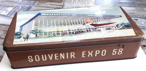 blik Expo 58 - Superchocolate Jacques, Verzamelen, Blikken, Gebruikt, Ophalen of Verzenden