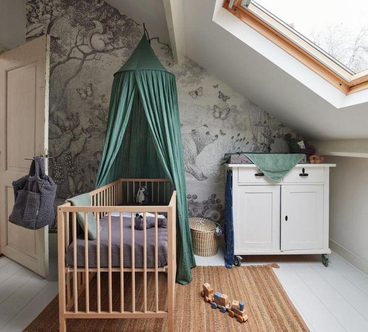 NIEUW Jollein Klamboe Ash Green Ash Green 245 cm, Kinderen en Baby's, Babywiegjes en Ledikanten, Nieuw, Overige typen, Ophalen of Verzenden
