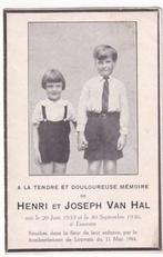 Bombardement Leuven 2 kinderen 11 mei 1944, Verzamelen, Bidprentjes en Rouwkaarten, Verzenden, Bidprentje