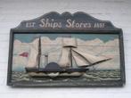 Houten wandbord Ships Stores 1851, Antiek en Kunst, Ophalen