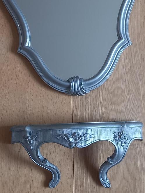 Toffe retro vintage spiegel vanity plankje zilver ipv goud, Maison & Meubles, Accessoires pour la Maison | Miroirs, Comme neuf
