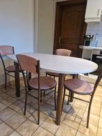 Moderne tafel met 4 stoelen, Huis en Inrichting, Tafels | Eettafels, Ophalen, Zo goed als nieuw