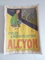 antieke fiets oude fietsaffiche oldtimer retro vintage moto, Ophalen of Verzenden