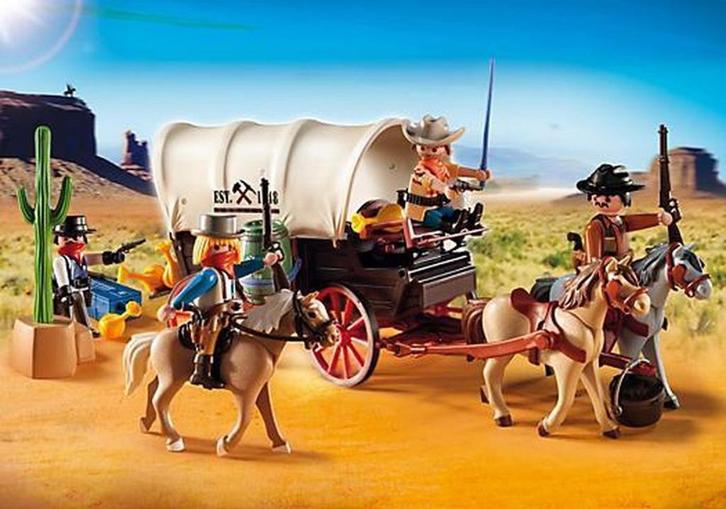 Playmobil 5248 goudtransport+overvallers, ZGAN, 100% compl., Kinderen en Baby's, Speelgoed | Playmobil, Zo goed als nieuw, Complete set
