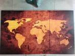 Wereldkaart op canvas (houten frame), Huis en Inrichting, Woonaccessoires | Wanddecoraties, Zo goed als nieuw, Ophalen