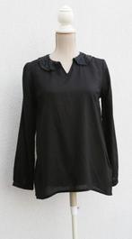 Mooie zwarte blouse met geborduurde kraag Maat S/M, Kleding | Dames, Blouses en Tunieken, Soyaconcept, Zwart, Ophalen of Verzenden